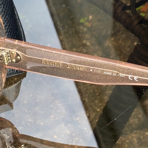 CELINE GLITTER FRAME NUETRAL SUNGLASSES, CASE, CLEANING CLOTH & CARE BOOKLET NWT - Picture 7 of 12